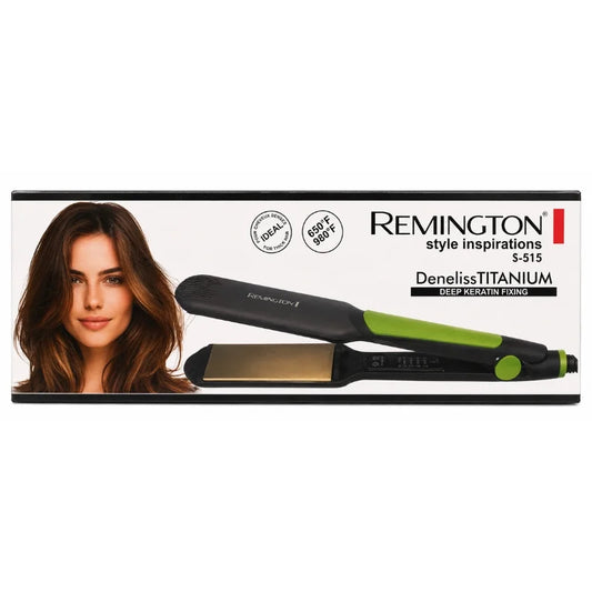 REMINGTON S-515 Hair Straightener & Curler | Deep Keratin Fixing | Deneliss Titanium | Adjustable Temperature | For All Hair Types