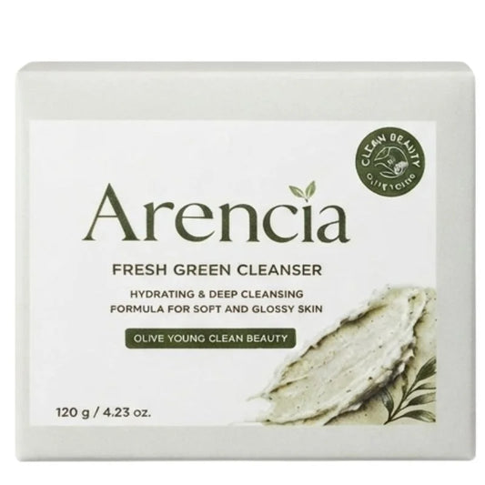 Arencia Fresh Green Rice Mochi Cleanser | Low pH Facial Cleanser with Rice Powder & Green Tea | Hydrating Deep Cleansing | 120g