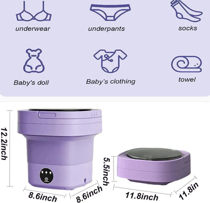 Portable Foldable Mini Washing Machine 6L