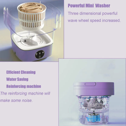 Portable Foldable Mini Washing Machine 6L